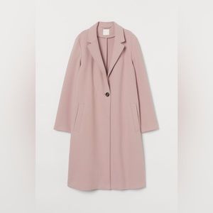 Pale Pink Single Breasted Coat